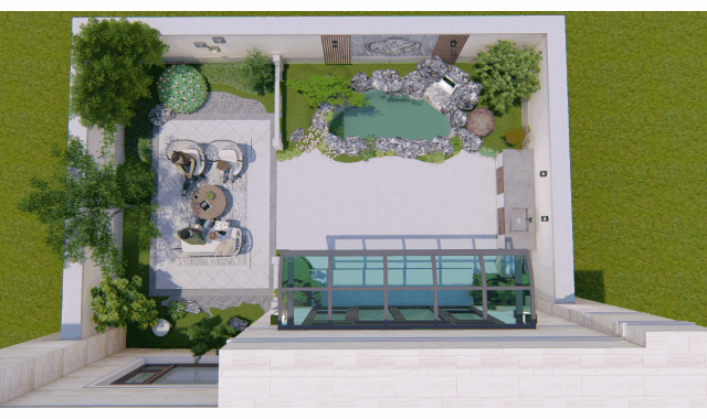 新中式別墅庭院設計