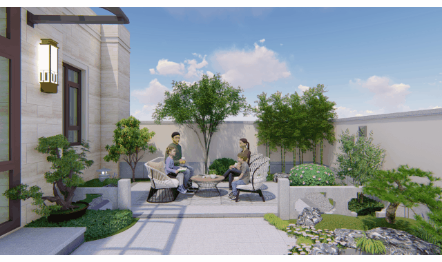 新中式別墅庭院設計