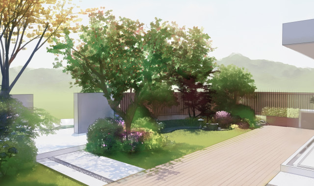 別墅庭院設計效果圖