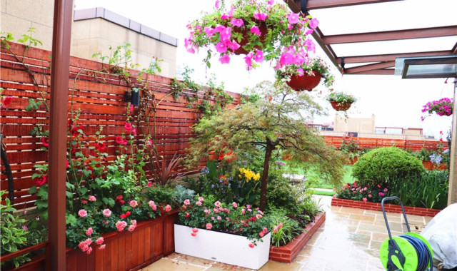 200平米屋頂花園設計_露臺花園設計案例欣賞